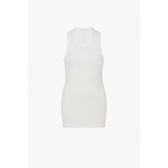 The Row Womens White Racerback Tank Top XS Sleeveless Casual Cotton Blend - Picture 11 of 15